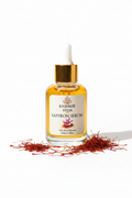 Kashmir Veda Saffron Serum with saffron on floor
